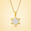 18K gold plated chain with zircon star pendant