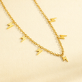 18K gold plated chain with thunder charms