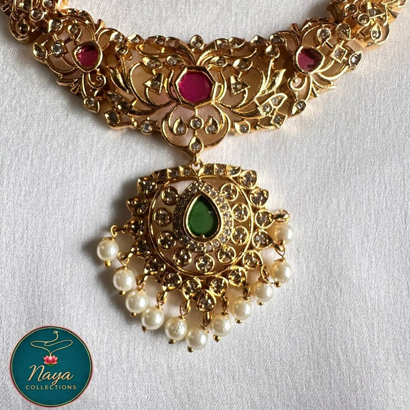 Regal Floral Necklace combo Set