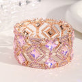 Rose Gold Aurora Crystal Stretch Bracelet
