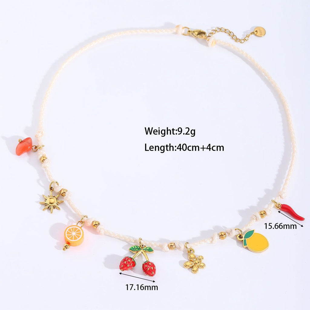18k Gold Plated Summer Charm Necklace