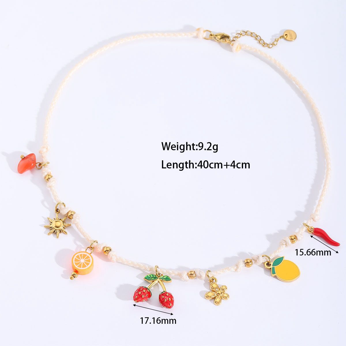 18k Gold Plated Summer Charm Necklace