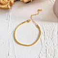 18k Gold Plated Double Layer Beaded Chain Anklet