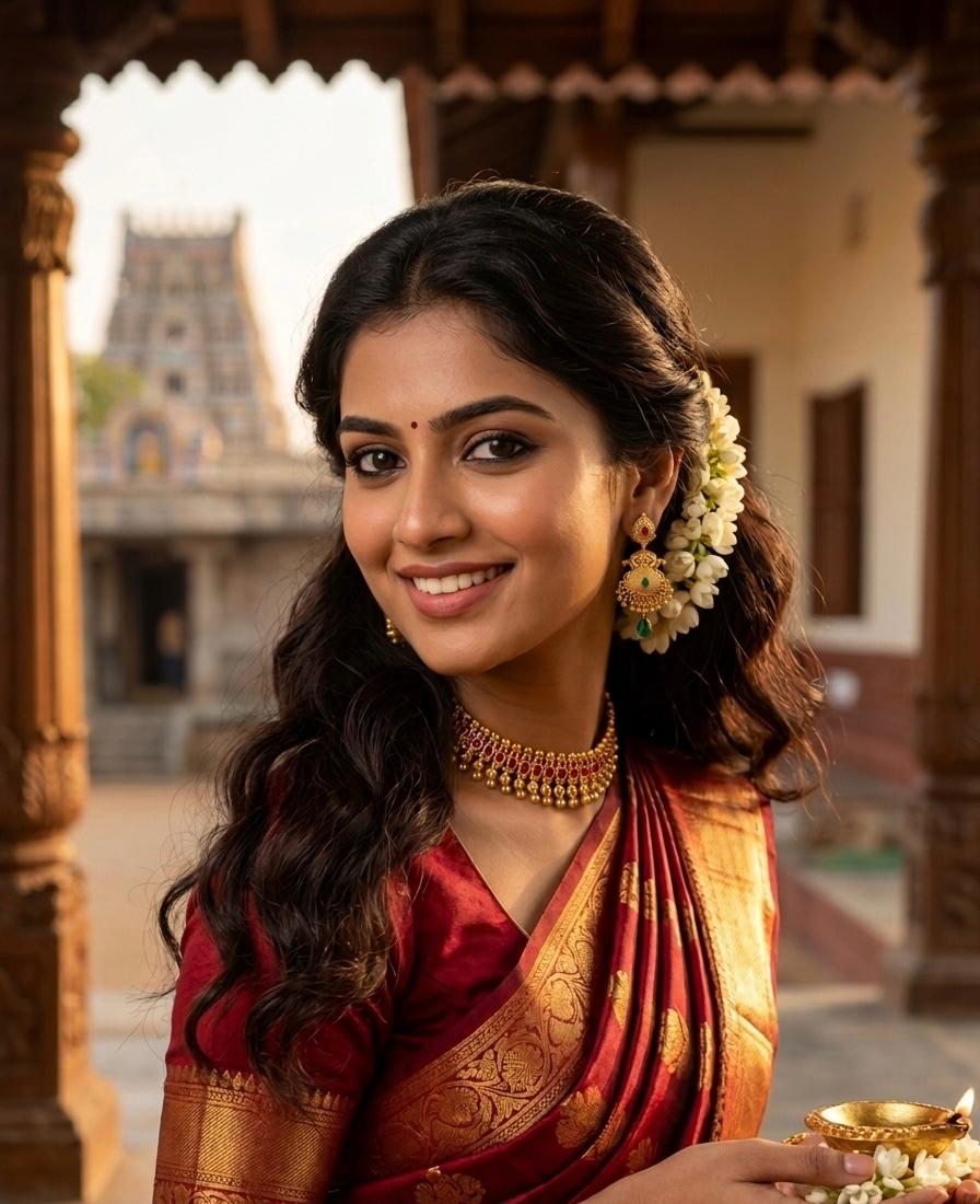 Gold Forming Chandbali Ruby & Emerald Ghungroo Drop Earrings | Bridal
