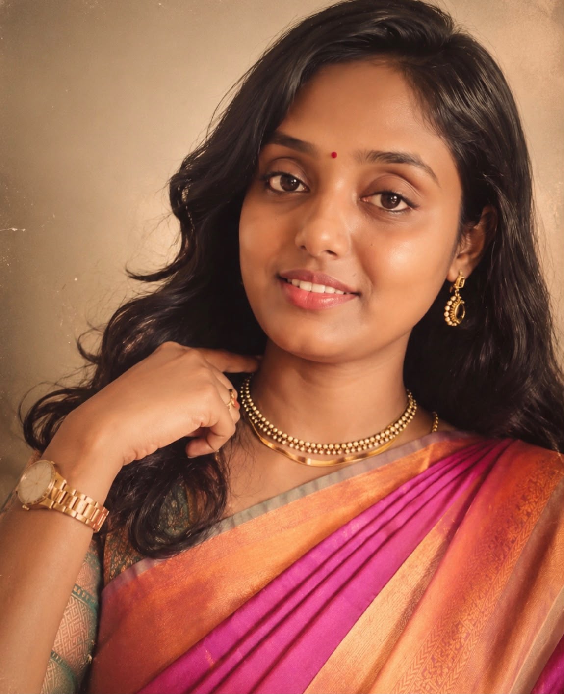 Celestial Sparkle AD Necklace & Earrings Set – Gold Tone