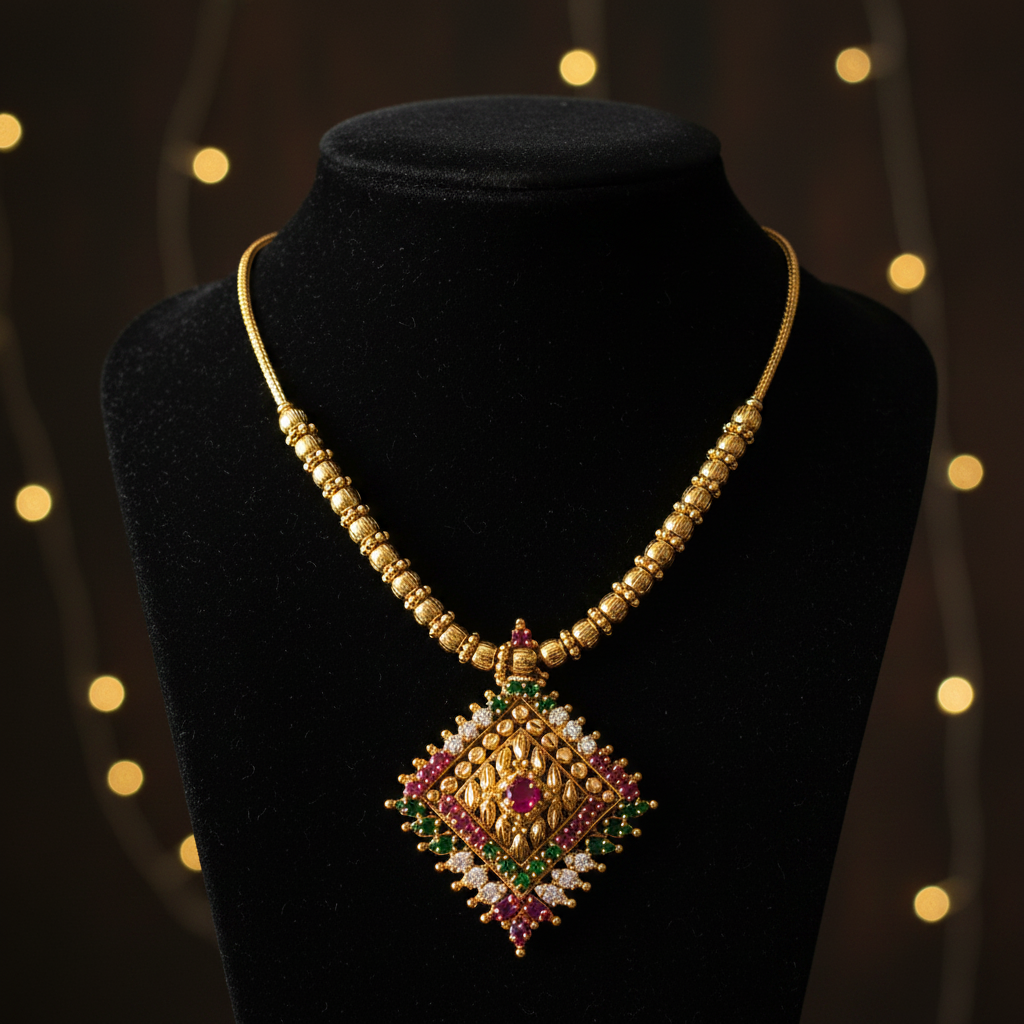 Enriched Necklace with Premium Background
