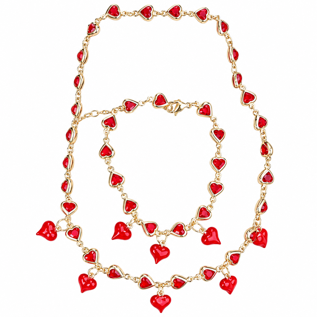 Enhanced jewellery product on white background