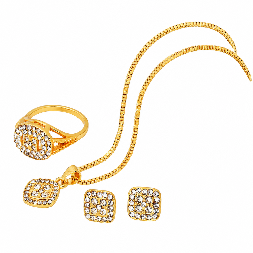 Enhanced jewellery product on white background