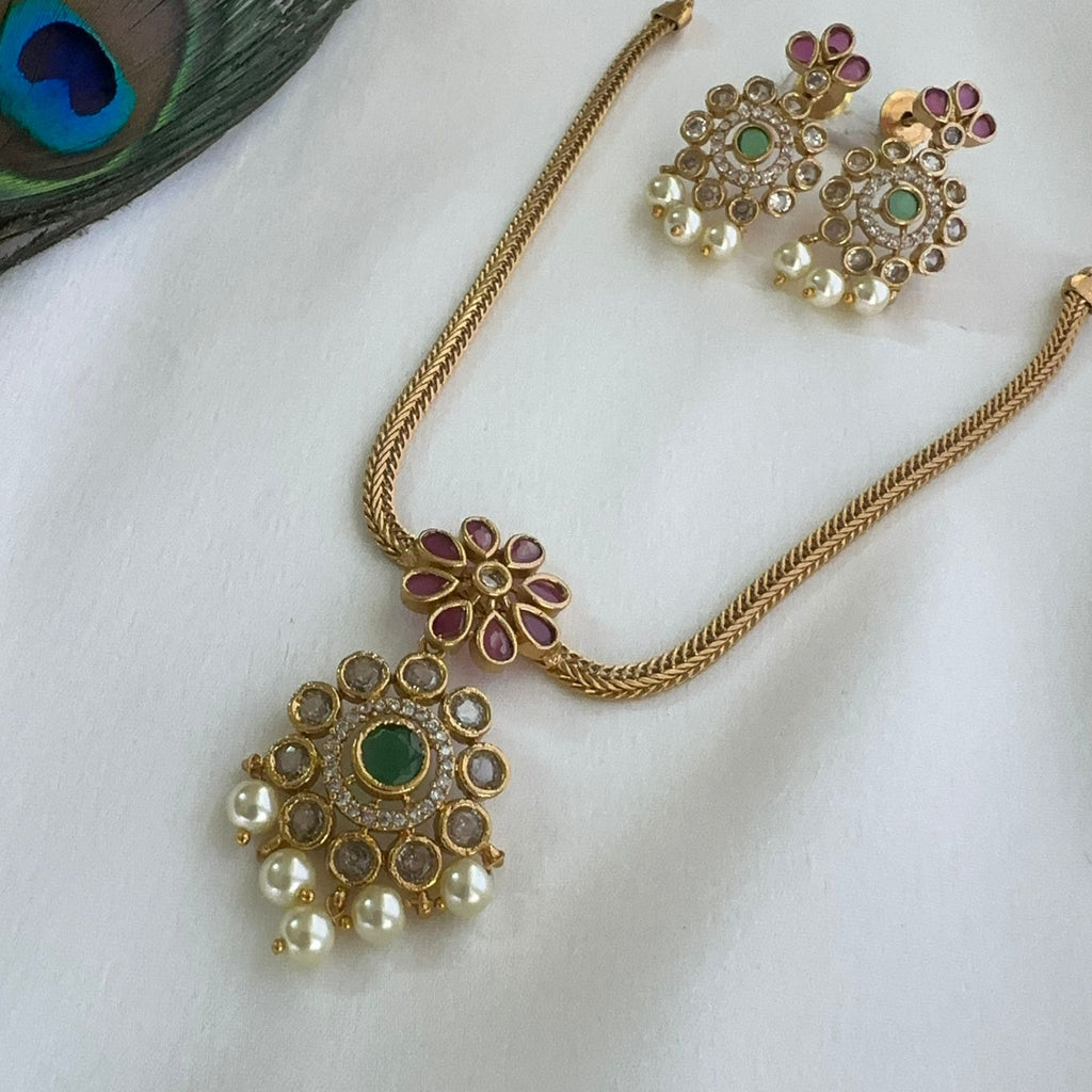 Royal Pearl Drop Necklace Set