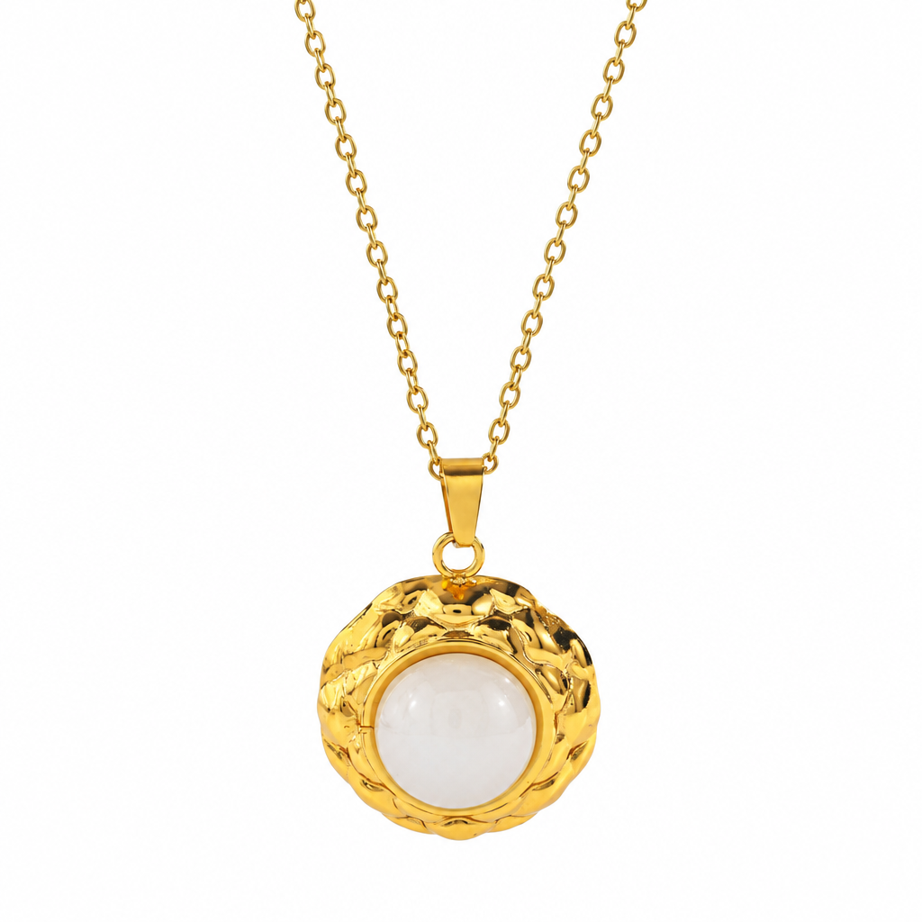 Gold plated jewellery on a clean white background