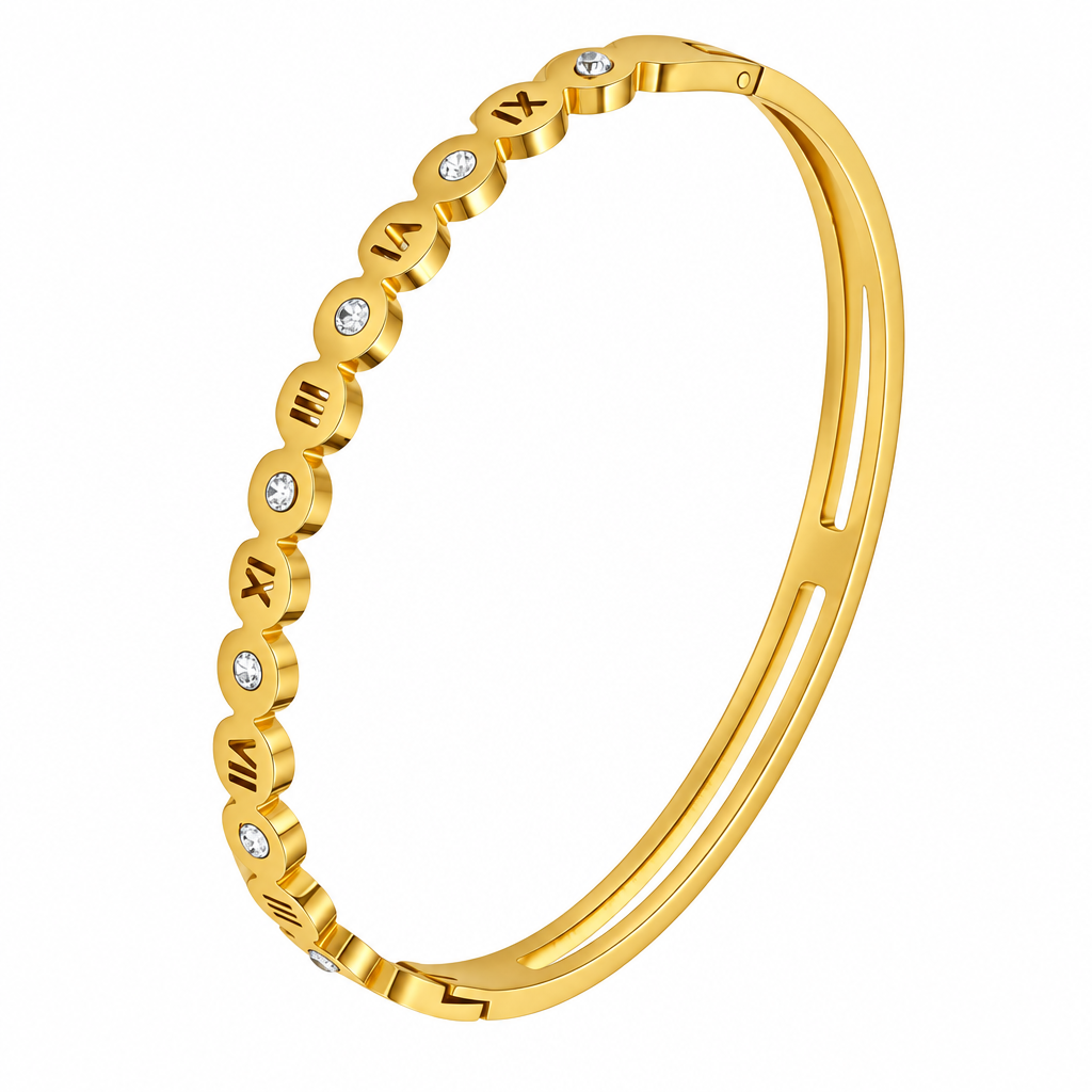 Enhanced gold plated jewellery on white background