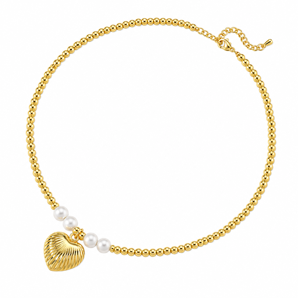 Gold plated jewellery on clean white background