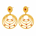 Gold plated jewellery on clean white background