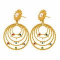 Gold plated jewellery on clean white background