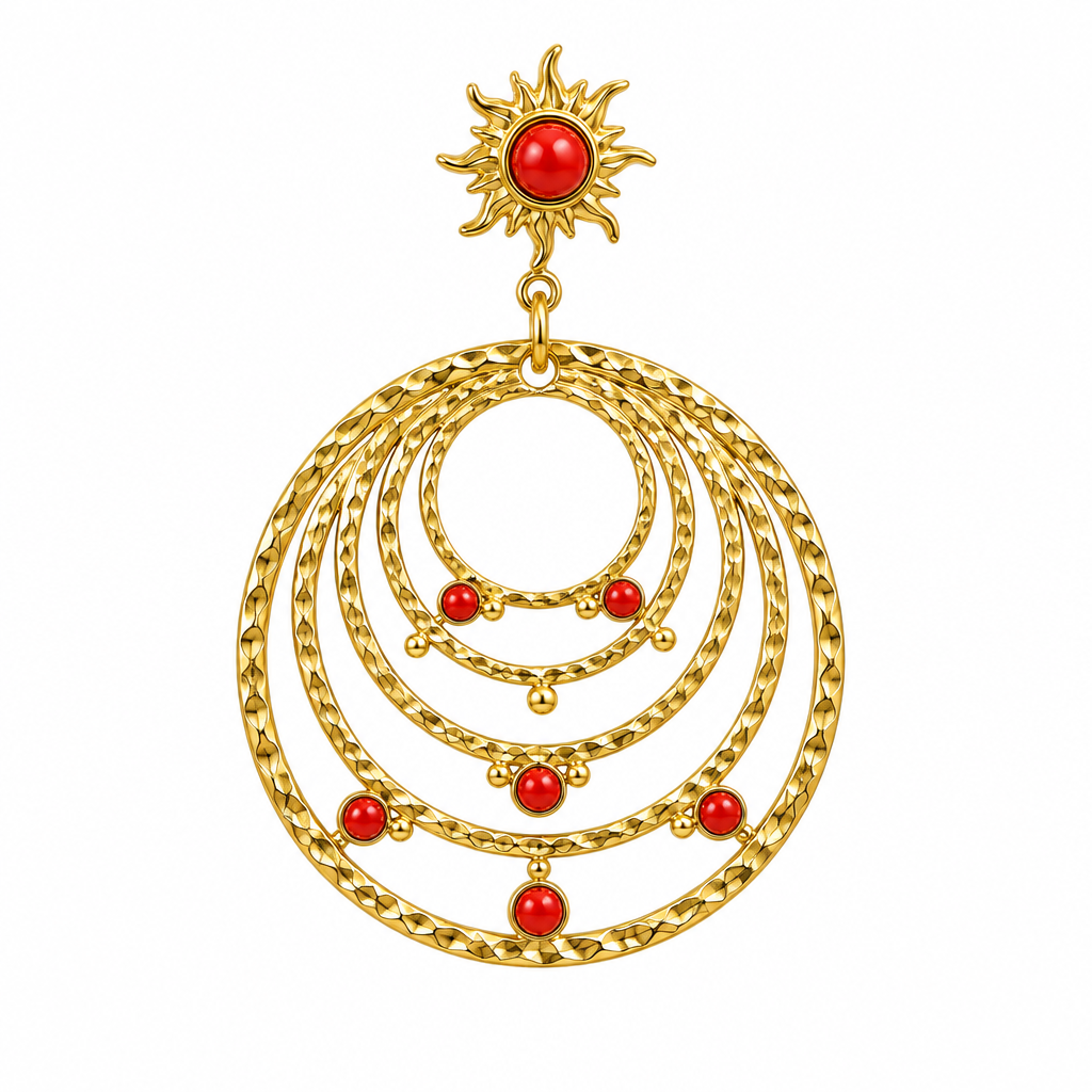Enhanced jewellery product on white background