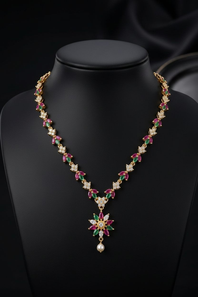 Necklace with Smaller Pearl Drop