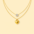 18K Gold Plated Layer Heart Chain