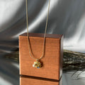 18K gold plated Aqua charm Necklace