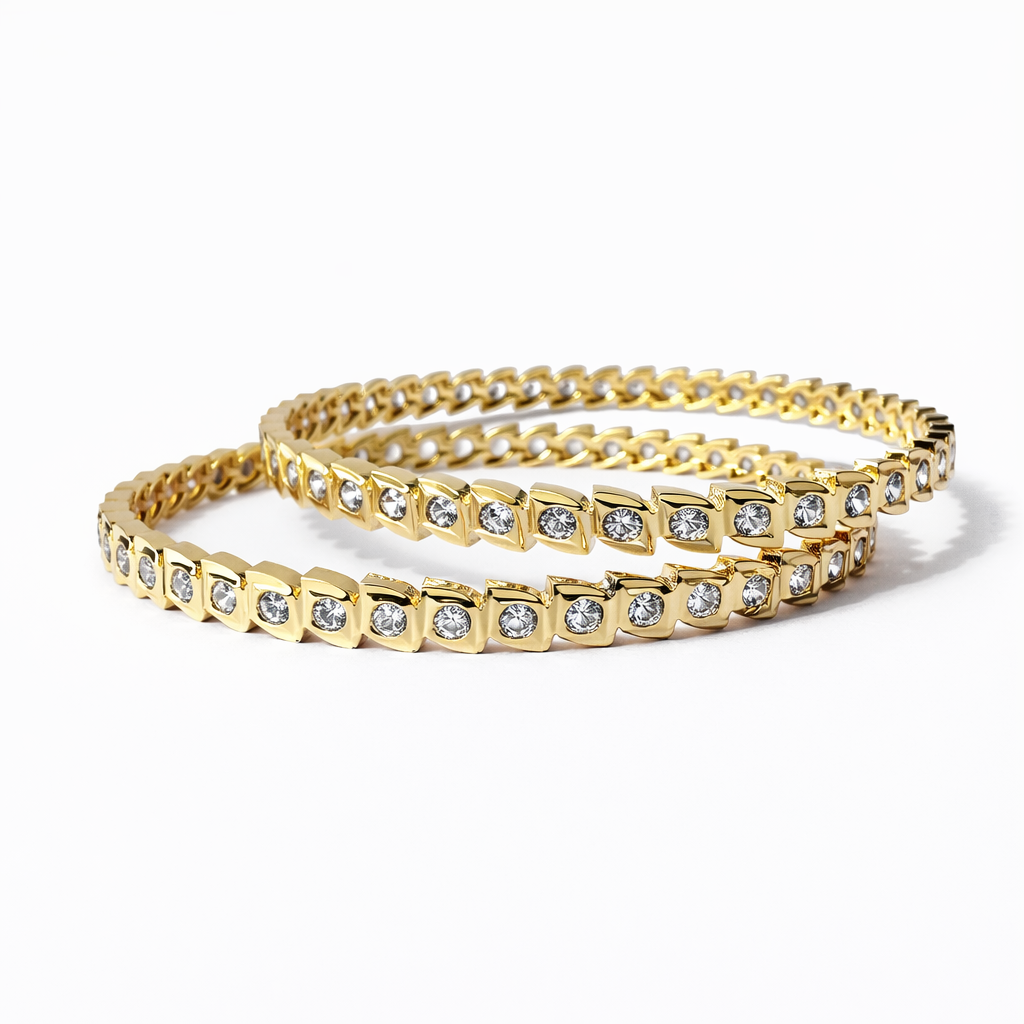Impon White Stone Bangle