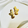 18K Gold Plated Stainless Steel Push Back Earrings