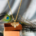 18K gold plated Bee pendant chain