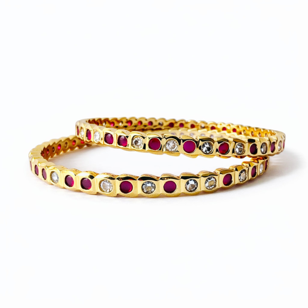 Crimson Glow Attigai Bangle