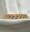 Ruby Crystal Stone Bangles