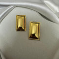 18K Gold Plated Classic Rectangular Studs