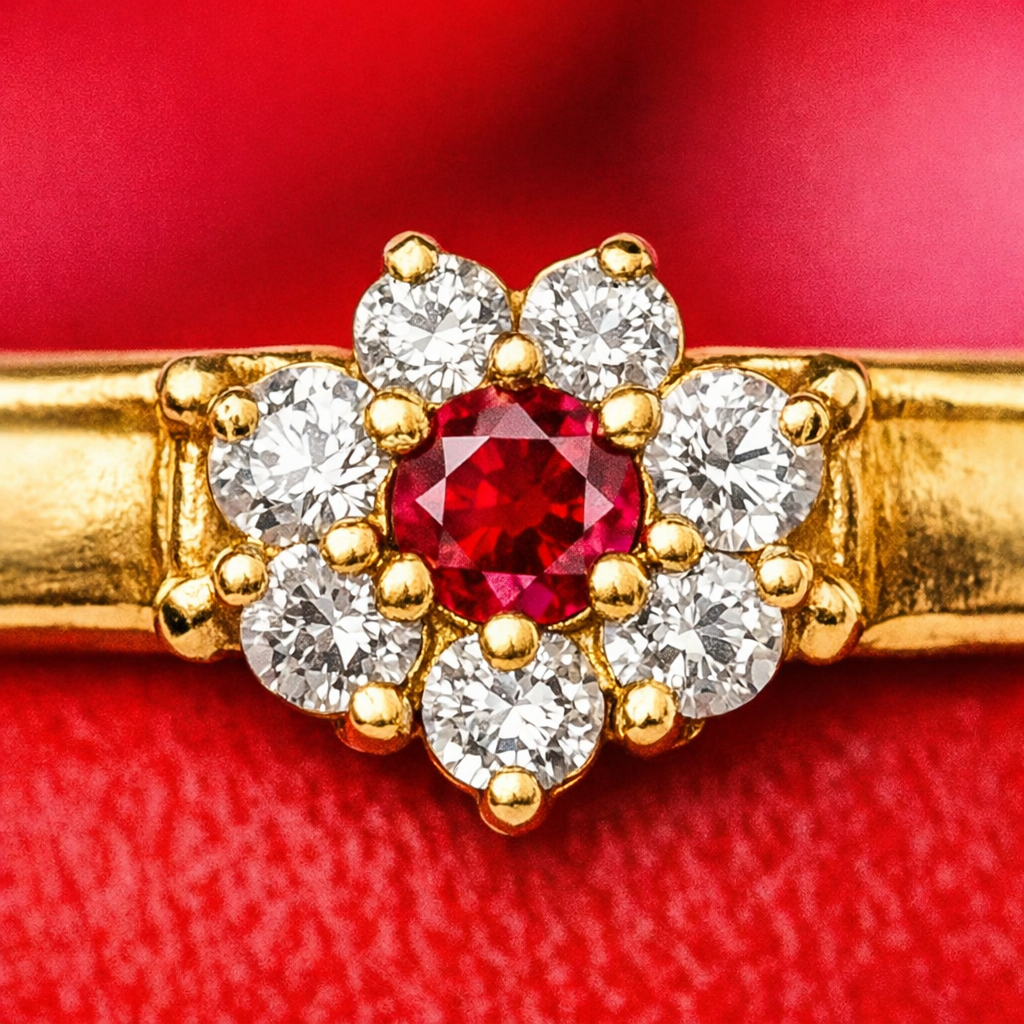 Impon Floral Crystal Twin Bracelet
