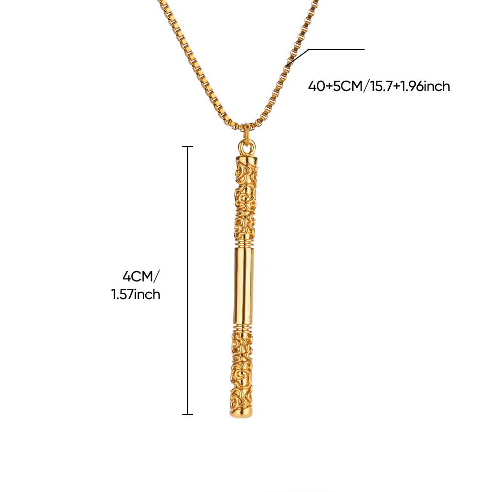 18K gold plated linear Bar pendant chain