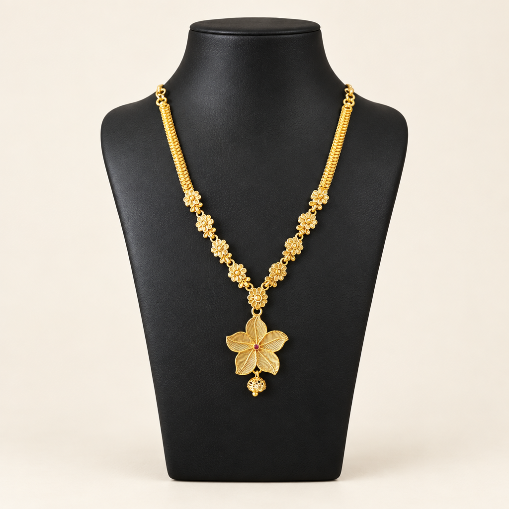 Website-ready necklace product photo