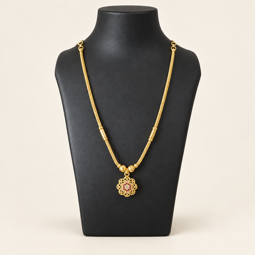 Website-ready necklace product photo