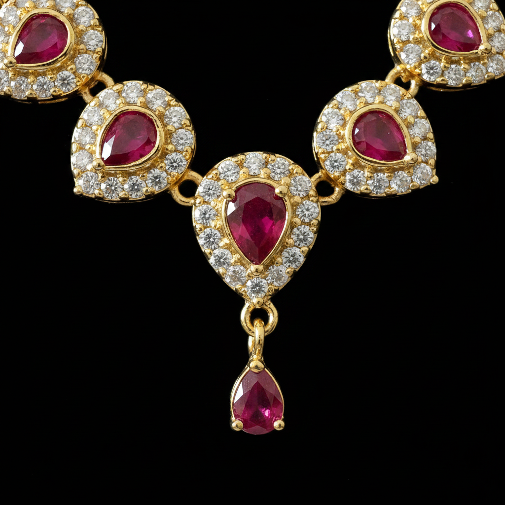 Zoomed Ruby CZ Pendant